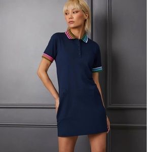 G/Fore Navy Collar Contrast Dress